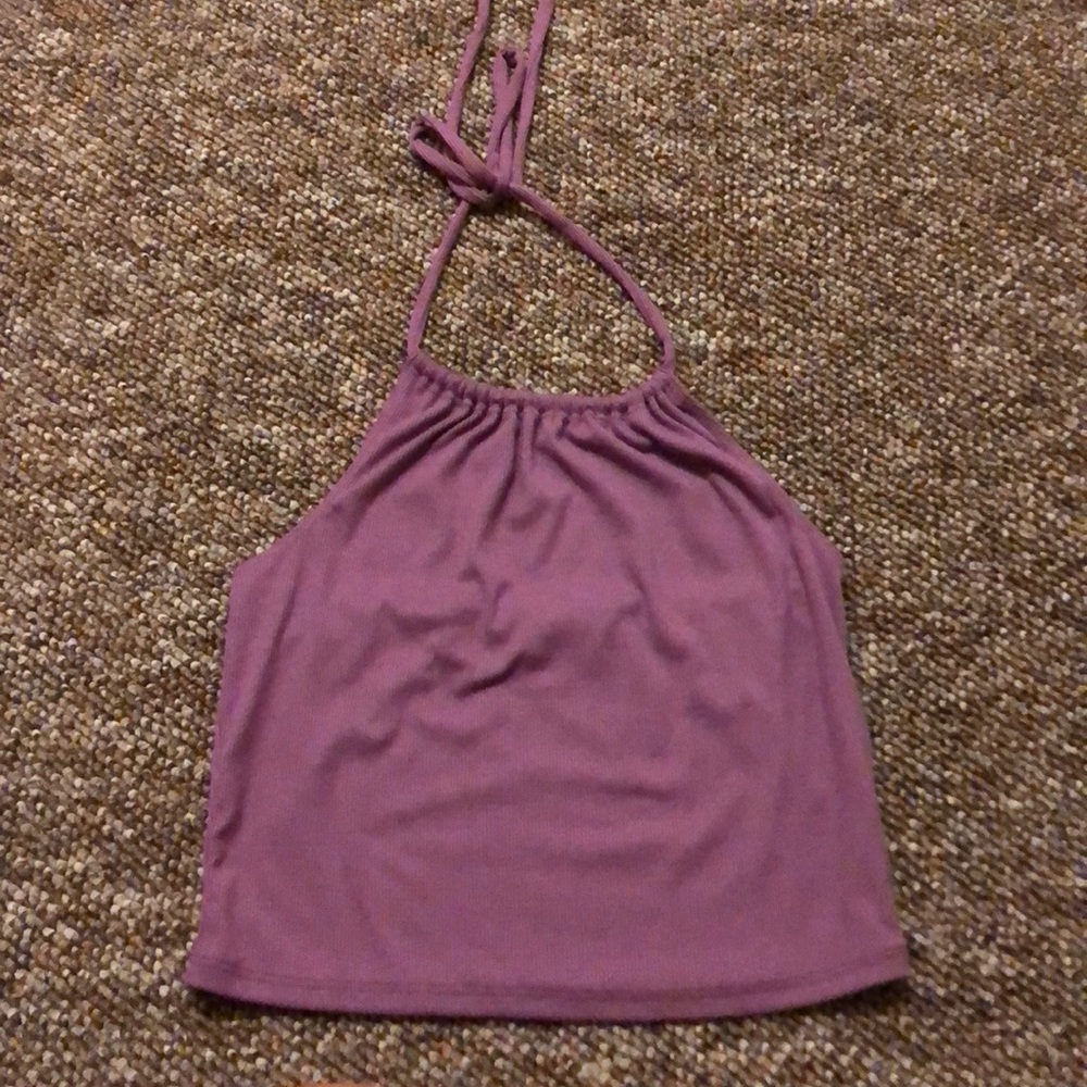 Urban outfitters purple halter crop top